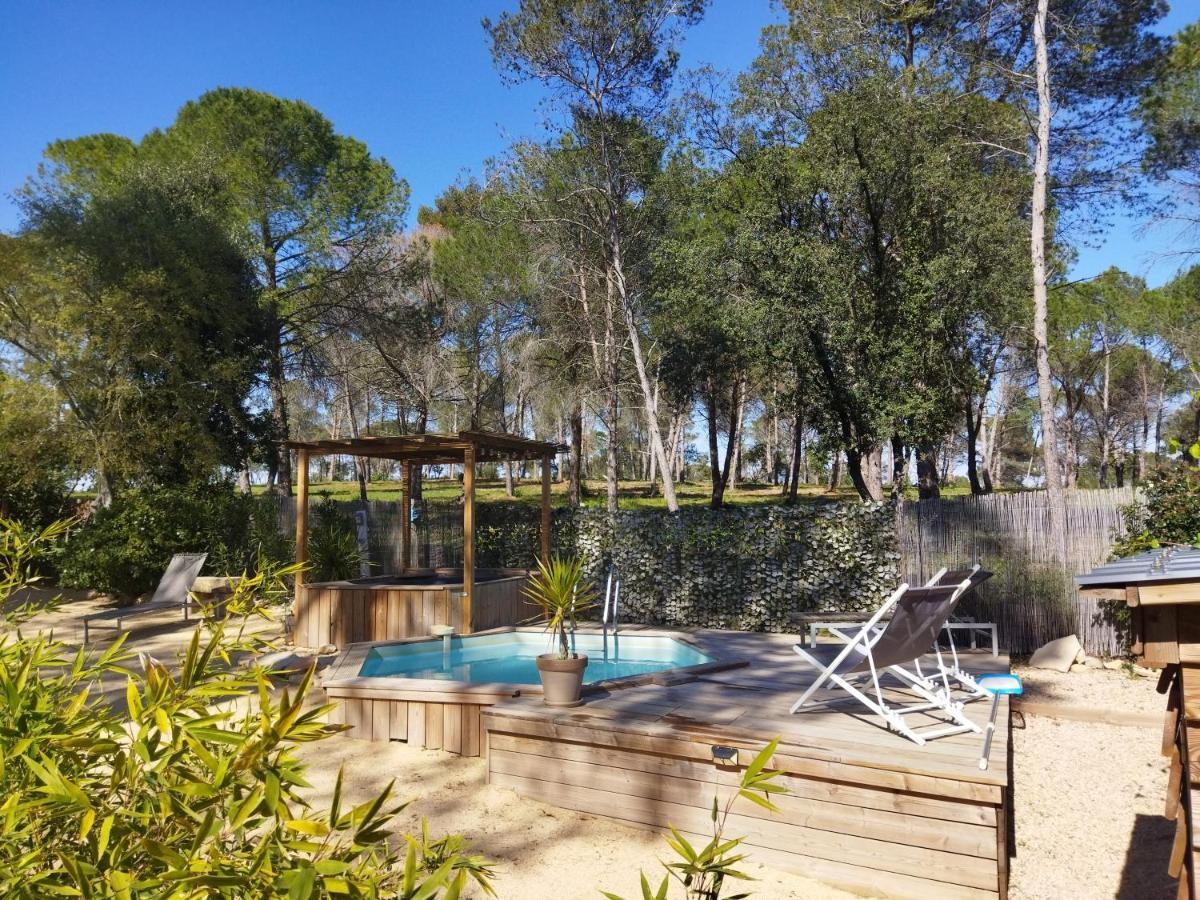 Maison 5 Personnes En Garrigue - Piscine-Spa Prive Langlade エクステリア 写真