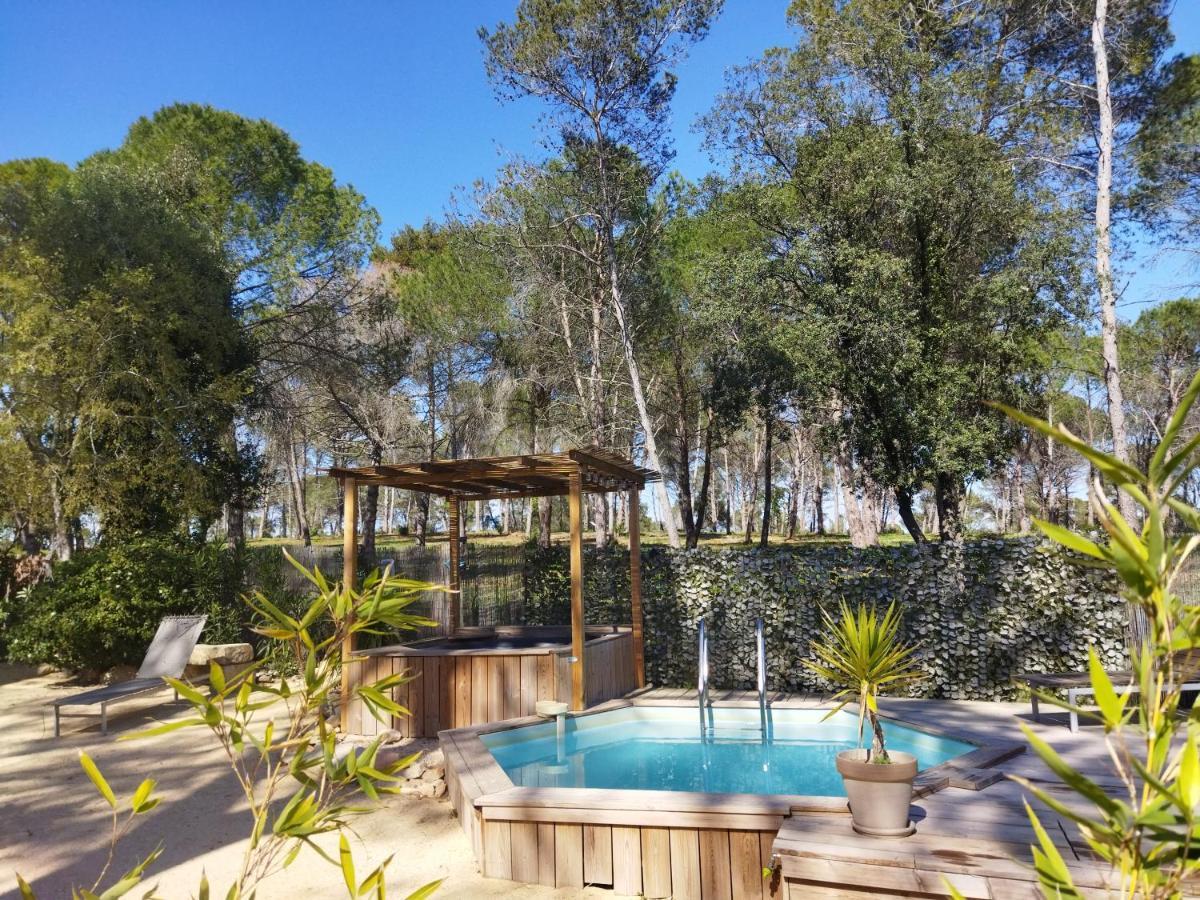 Maison 5 Personnes En Garrigue - Piscine-Spa Prive Langlade エクステリア 写真
